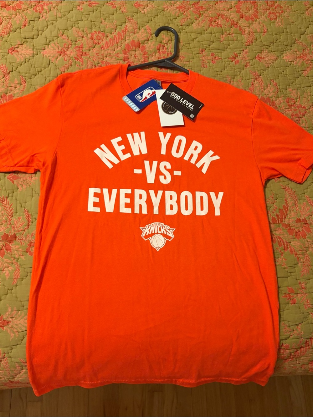 NBA New York Knicks Orange 'New York vs Everybody' Graphic Tee - Picture 2 of 4